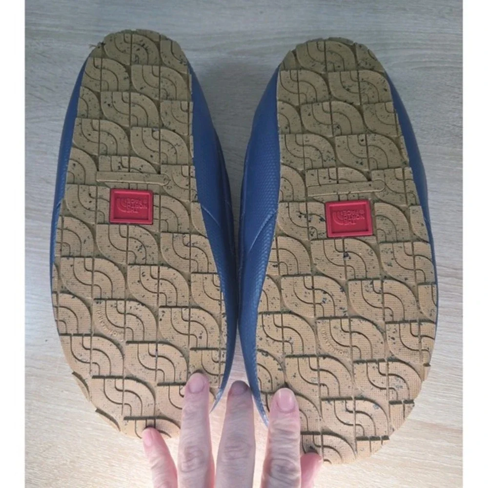 The North Face Thermoball Traction Mule Slippers Blue Insulated Camp Shoes Mens‎